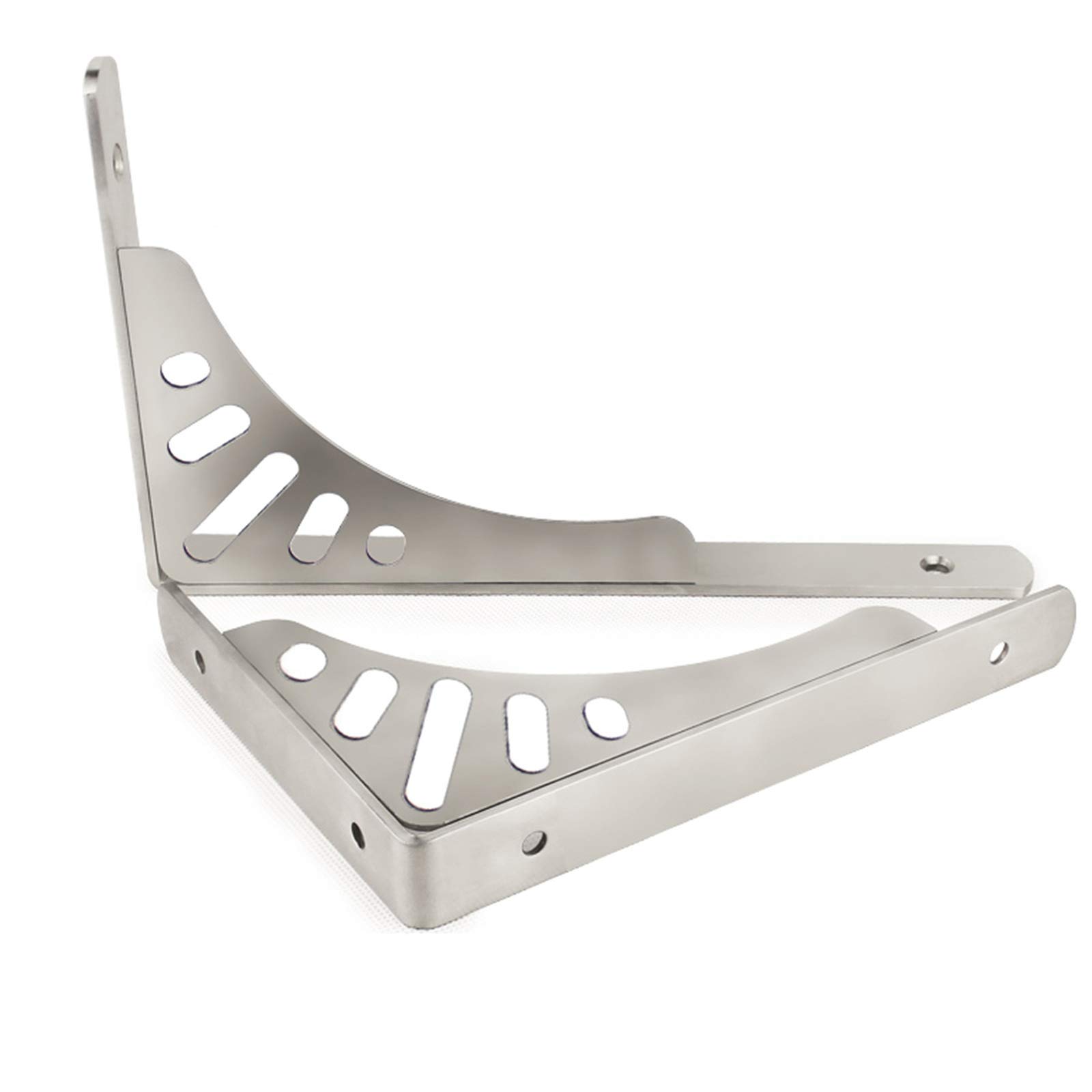 Yanty X2 Staffe per Mensole Acciaio Inossidabile,Staffe per Mensole A Parete,Sostegno Galleggiante A Parete,Risparmio di Spazio,Accessori Completi,Due Metodi di Installazione,350mm/14in