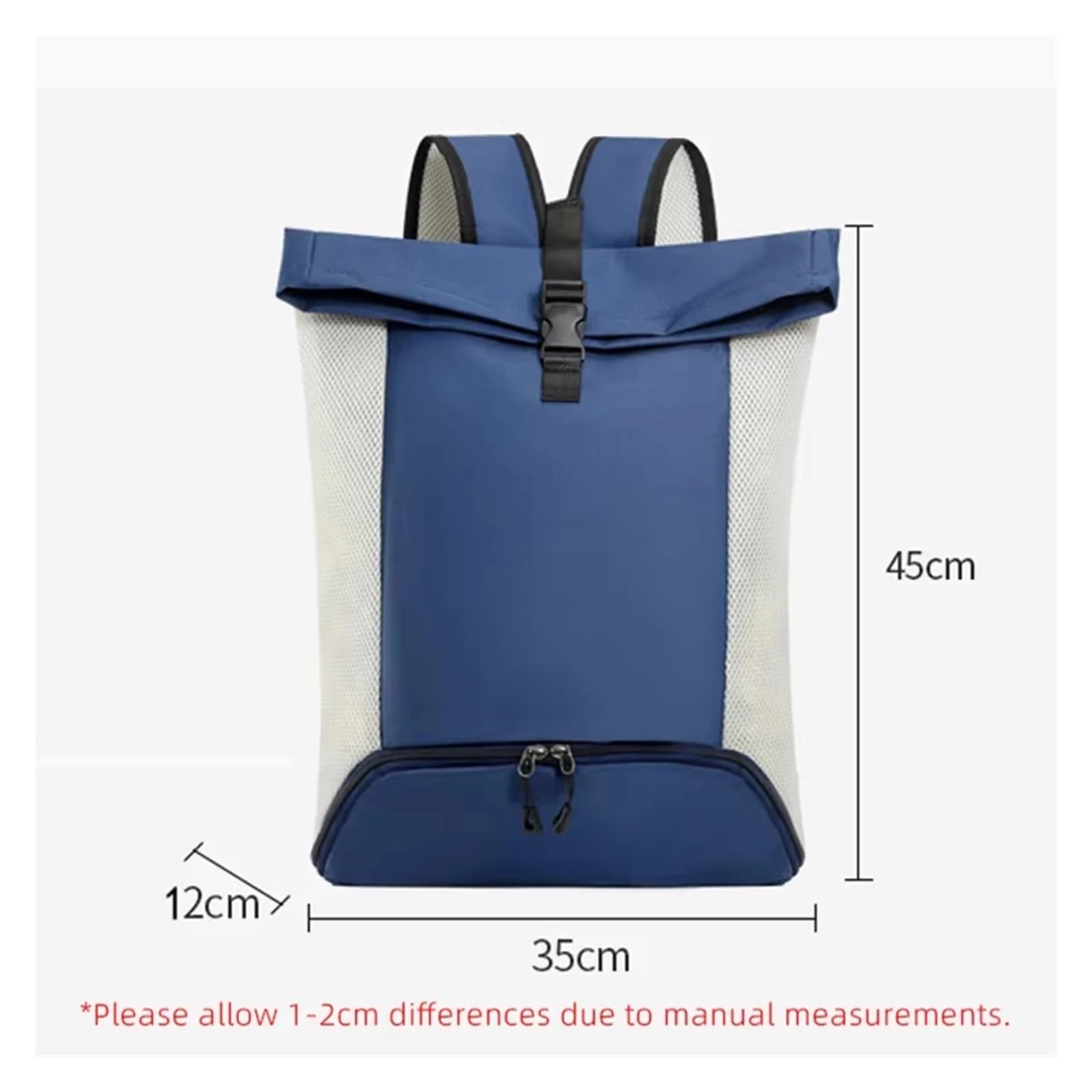 20L Basket Gym Bag Fitness Zaino Grande Borsa Sportiva per gli Uomini con Separato Scomparto Pallone TravelBag per Calcio Pallavolo Pack