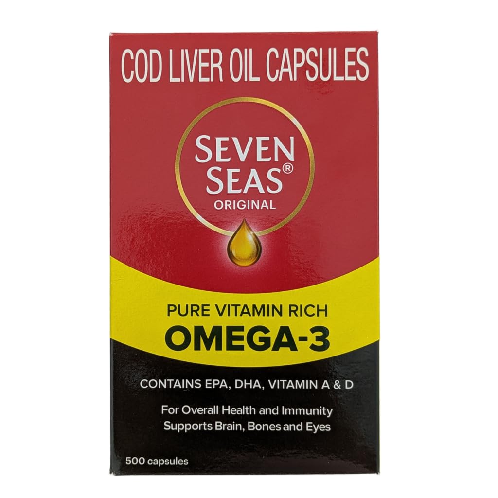Merck Sevenseas Original Cod Liver Oil Capsules - 500 Capsules, 270 grams