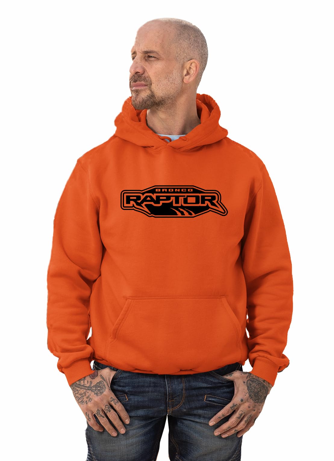 Maddmax Car Art Ford Bronco Raptor 4x4 Logo Hoodie Fleece Sweatshirt