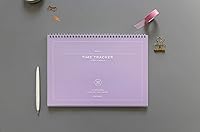 Vista 2 de PAPERIAN Believe TIME Tracker - Planificador de estudio sin fecha, tamaño A4, lista de tareas/programador (violeta)