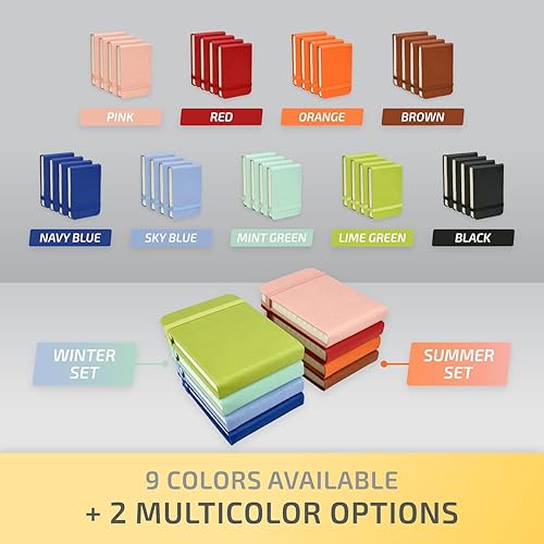 Miniatura 4 de Cuaderno pequeño de 3 x 4 pulgadas, tamaño pequeño, tamaño de bolsillo, mini cuaderno de cuero de tapa dura, cuaderno de notas pequeño con banda