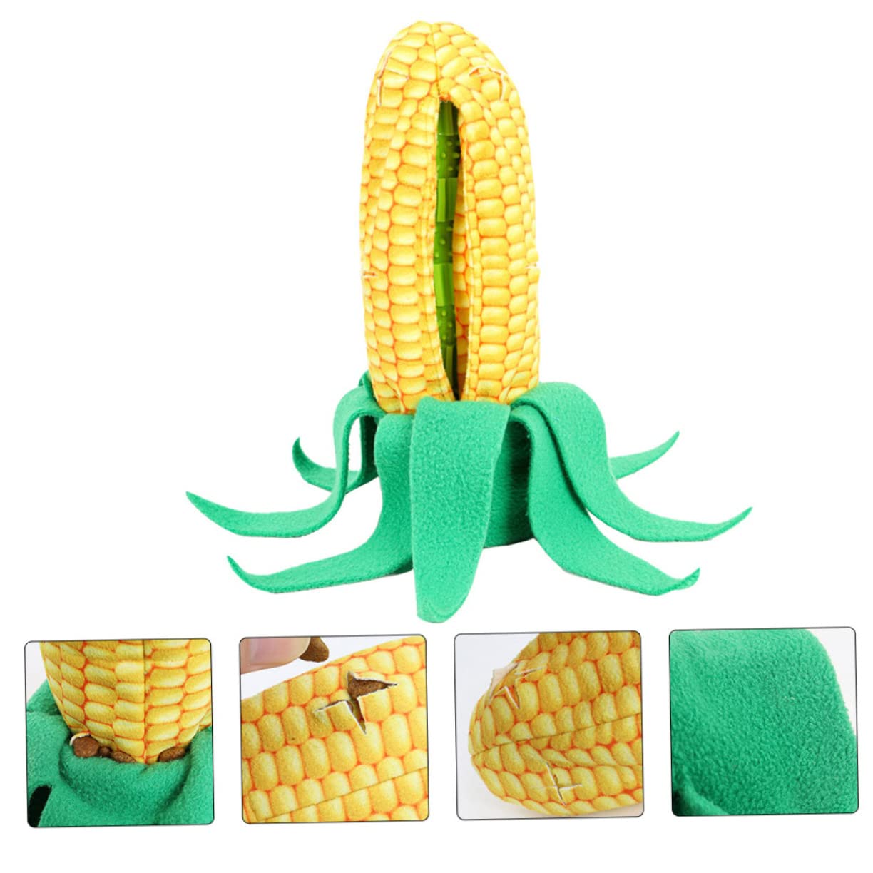 Mipcase 2juegos Juguete Interactivo para Perros Dispensador De Comida Forma De Maíz para Entrenamiento y Estimulación Olfativa Juguete para Perros Pequeños y Fácil De Limpiar y
