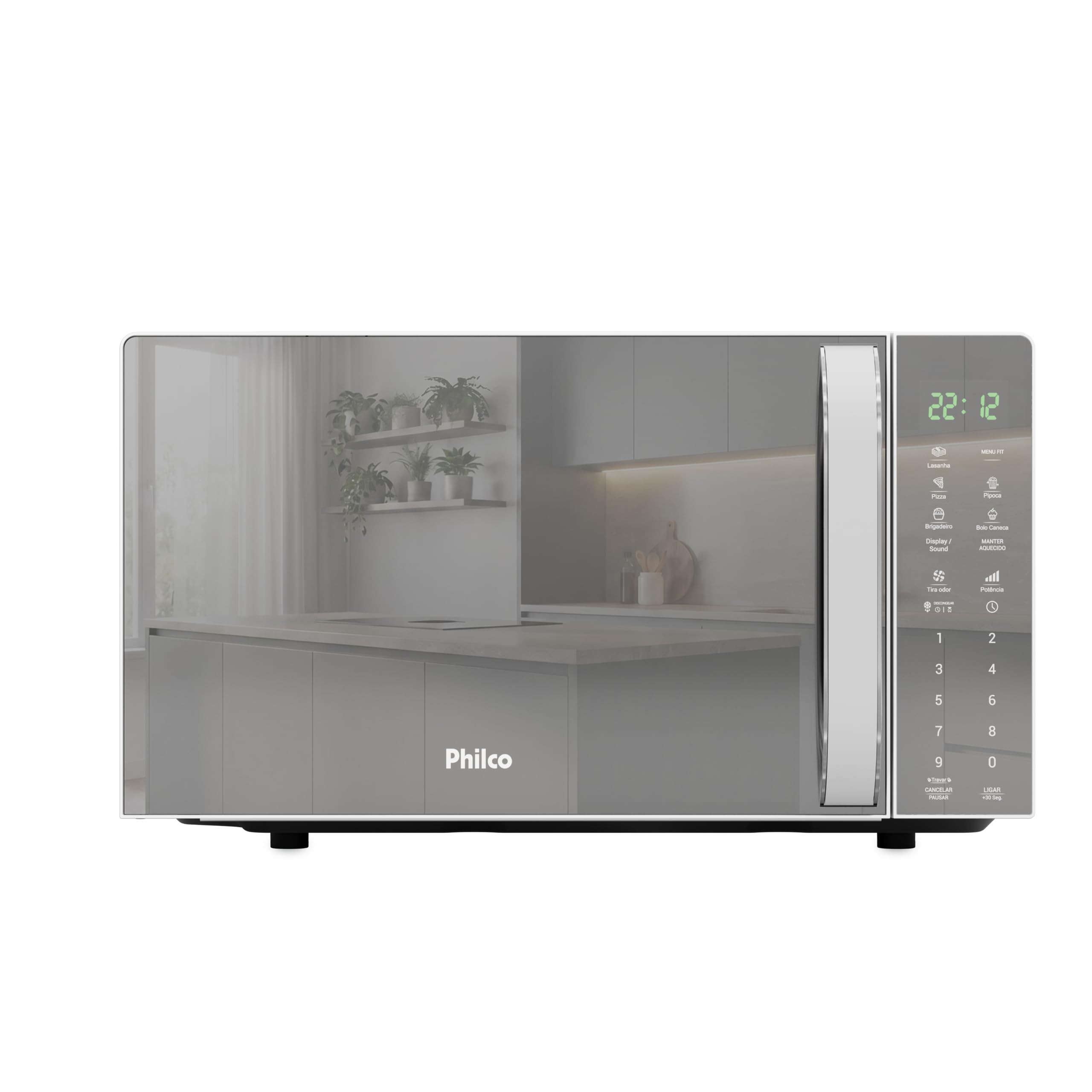 Micro-ondas Philco 20L Espelhado Pintura Limpa Fácil PMO24E 220v