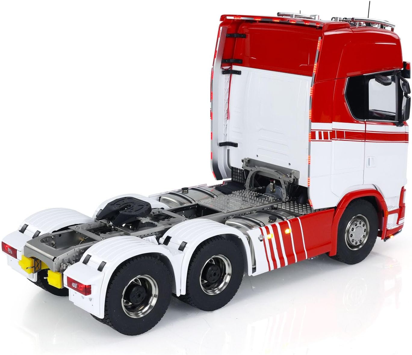 1/14 6x6 Finish RC Tractor Truck 770S Metal Chassis 3-Speed Transmission Light Sound Smoke Unit Hobby Grade Model