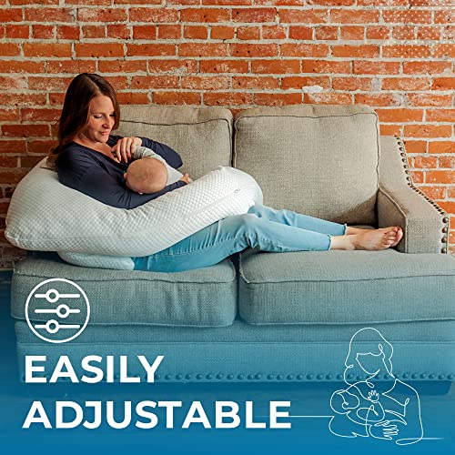 Image of Legacy Kids Pregnancy Pillows for Sleeping | Cooling Pregnancy Pillow for Pregnant Women to Sleep | Gel Memory Foam Side Sleeper Body Pillow | U Shaped Body Pillow | Maternity Pillow