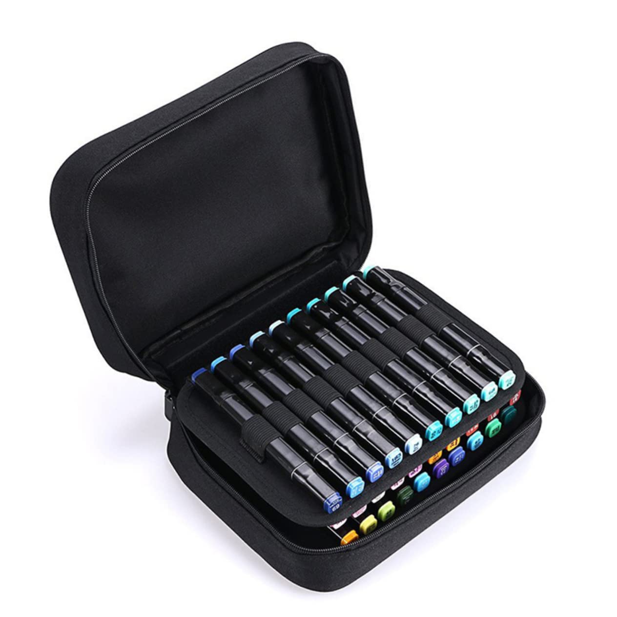 PLAFOPE 1pezzi Borsa per Pennarelli Multistrato Colorati Astuccio per Pennarelli da Disegno Custodia Portapenne per Cancelleria e Penne Gel Portatile per Viaggio o Uso Quotidiano