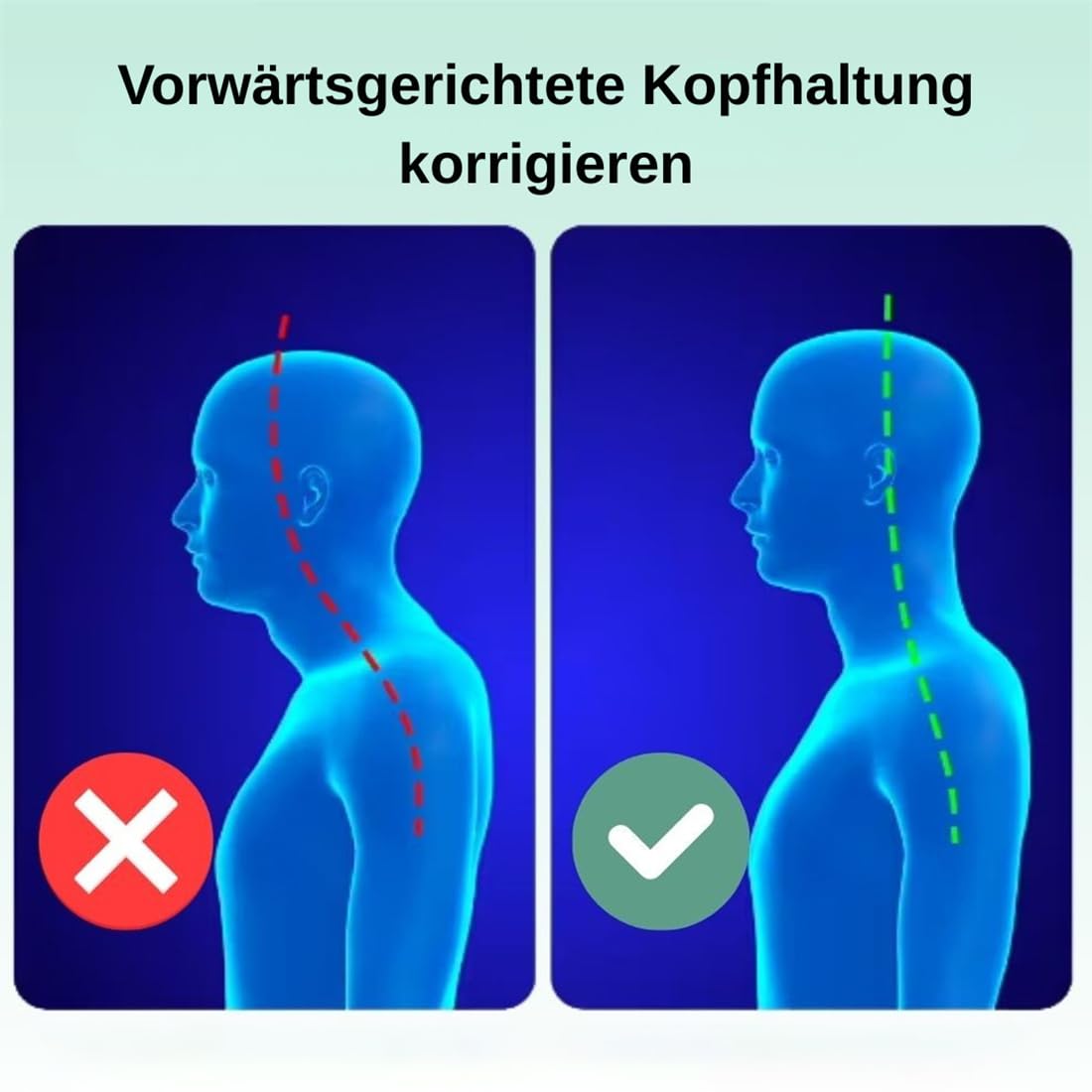 3-in-1 Elektrische Nackenmassagegerät – Sofortige Schmerzlinderung, Natürliche Halskrümmungs-Wiederherstellung & Stressabbau – Ideal für Büro, Zuhause & Familien (Massage, Dehnung & Wärmetherapie)