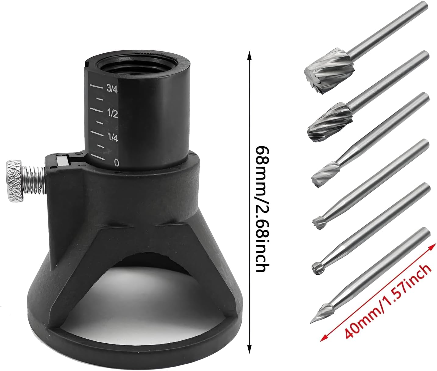 Rotary Tool Cutting Guide Kit with HSS Bits, 29 Pcs