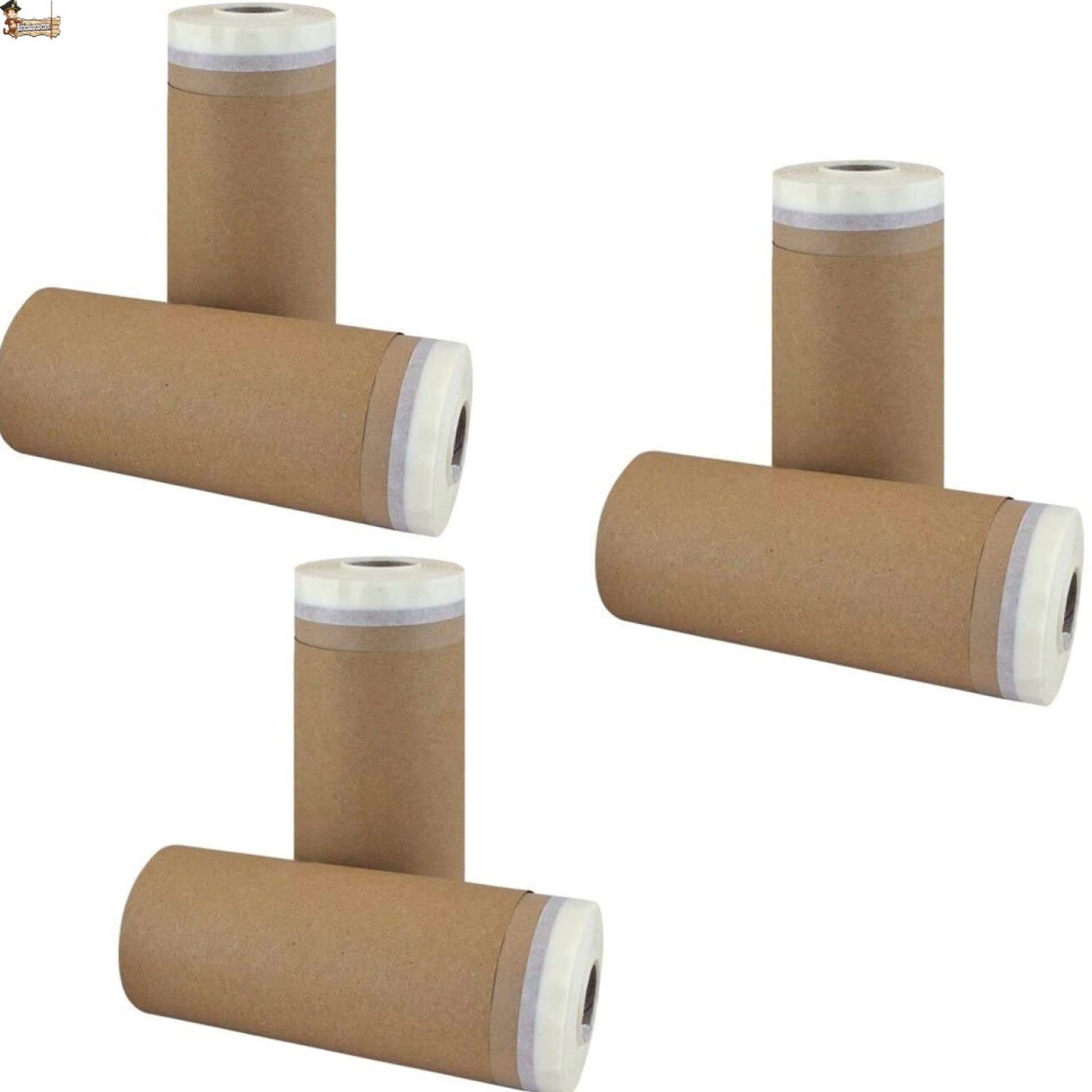 BricoLoco.com Klebeband mit braunem Kraftpapier, 6 Stück, 30 cm x 20 m