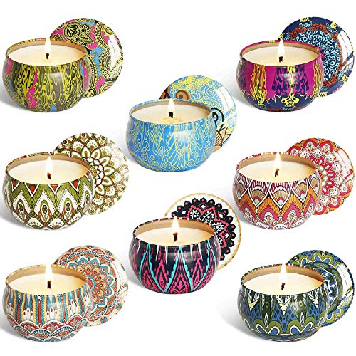 YUCH Scented Candles, 2.5 oz Scented Candles Pure Soy Wax Portable Travel Tin