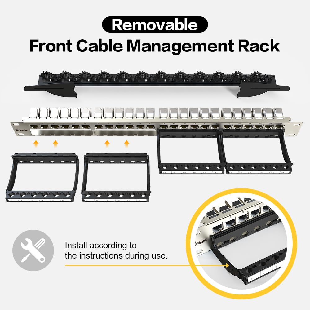 Snapklik.com : Enmane 24 Port Patch Panel CAT7 Keystone Patch Panel ...