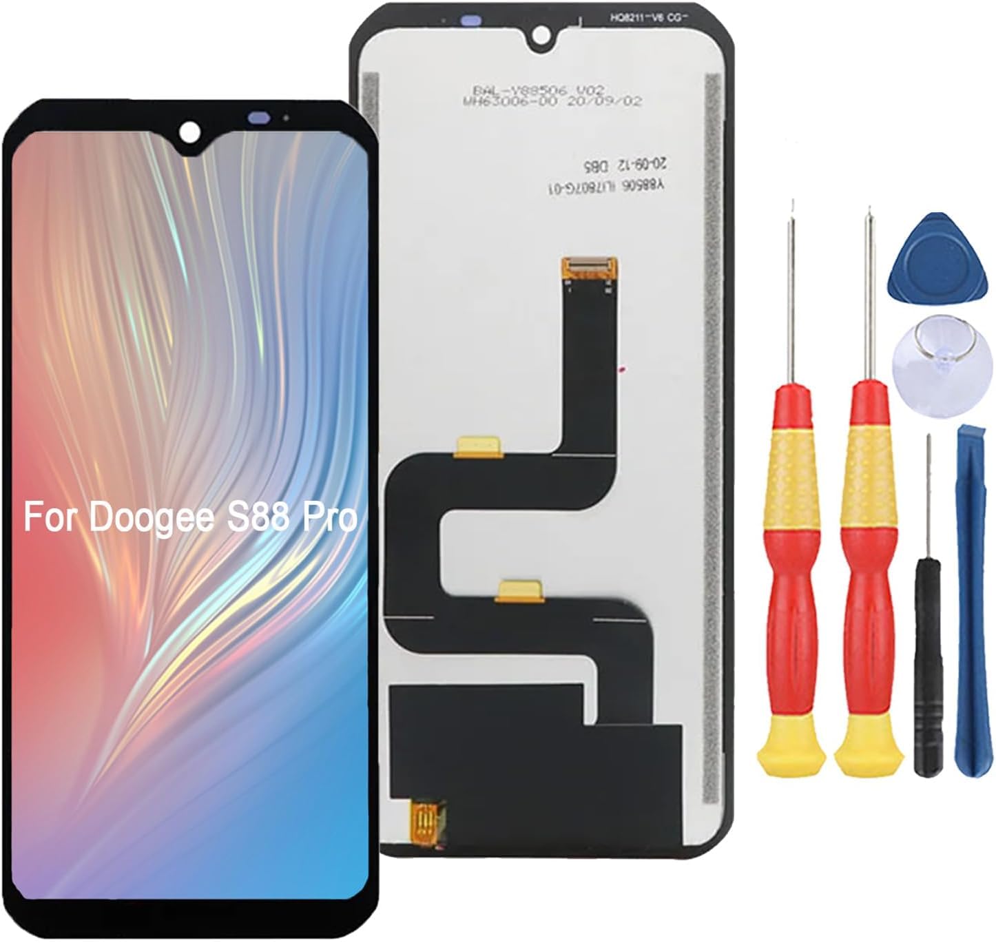 Pantalla LCD Compatible con DOOGEE S88 Pro/S88 Plus Pantalla LCD Pantalla táctil Piezas de Repuesto con Herramientas