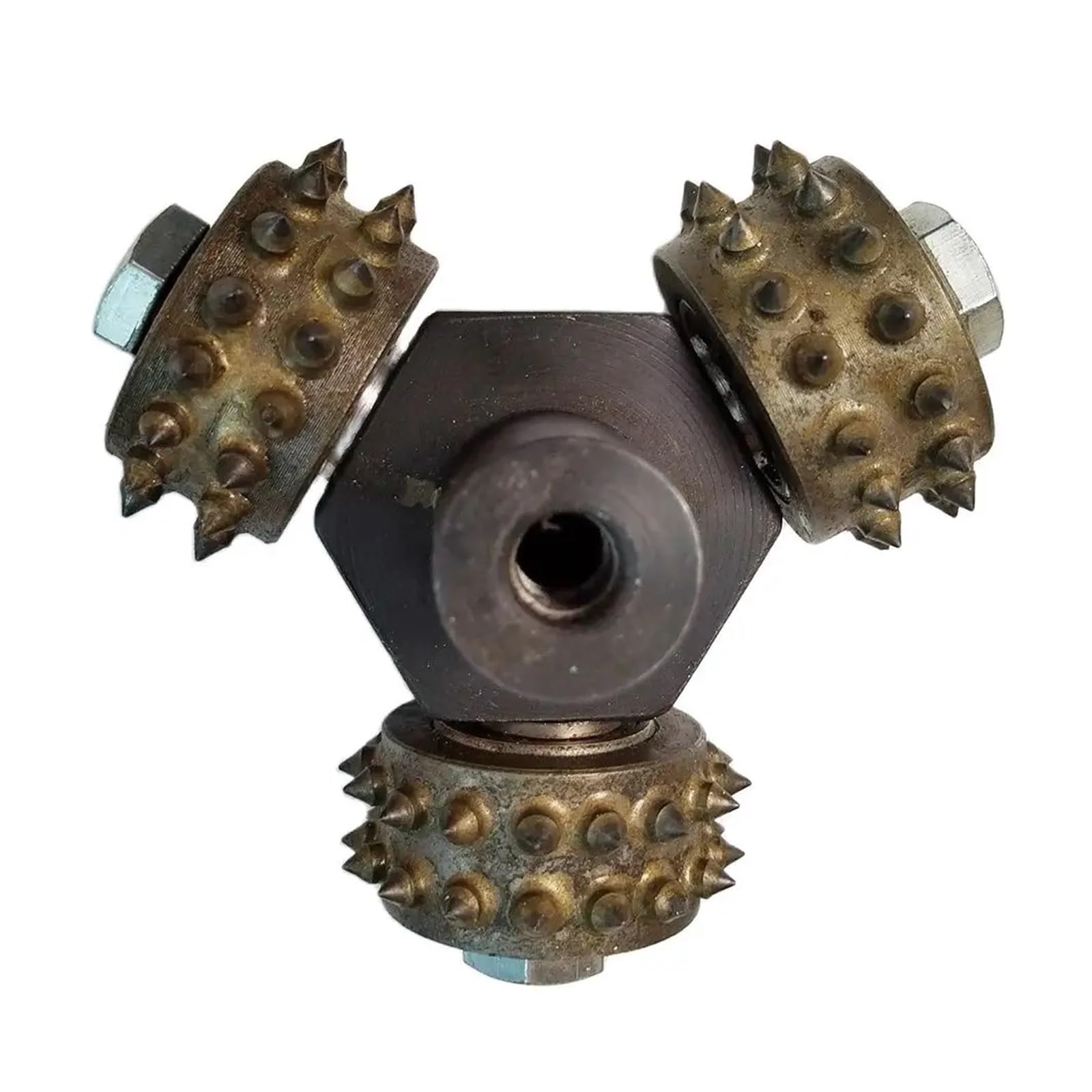 Martillo de abujardado de aleación de 3 Cabezales, Lichi, 3 Rodillos for amolar y pulir Piedra, mármol, Granito, hormigón, Suelos, Herramienta abrasiva(M 14)