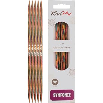 KnitPro 15 cm x 4.5 mm Symfonie Double Pointed Needles Multi-Color