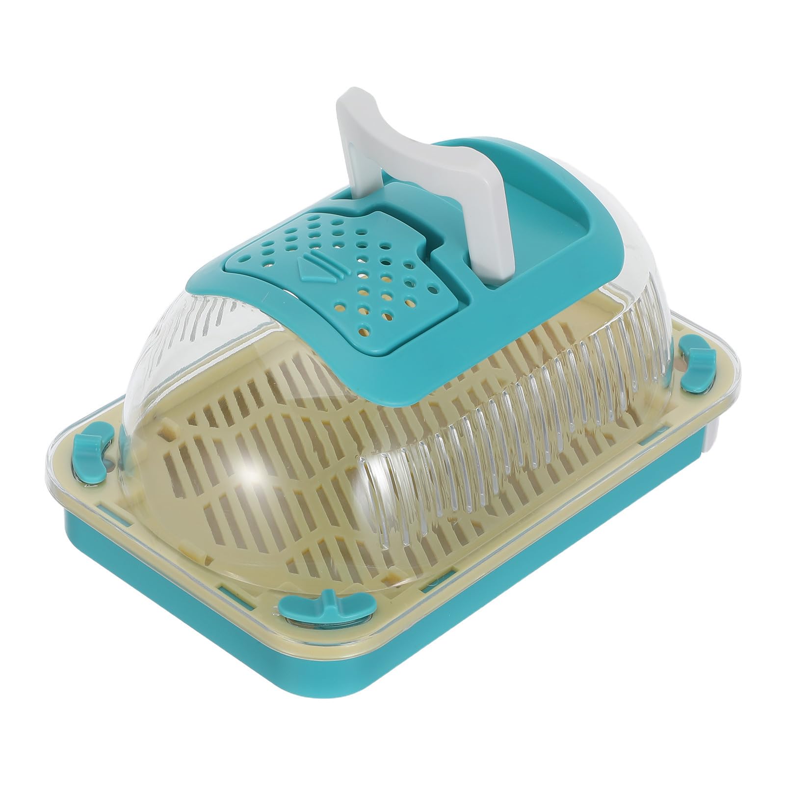 Terrario de plástico para caracoles con asa y plataforma de sol para balcón