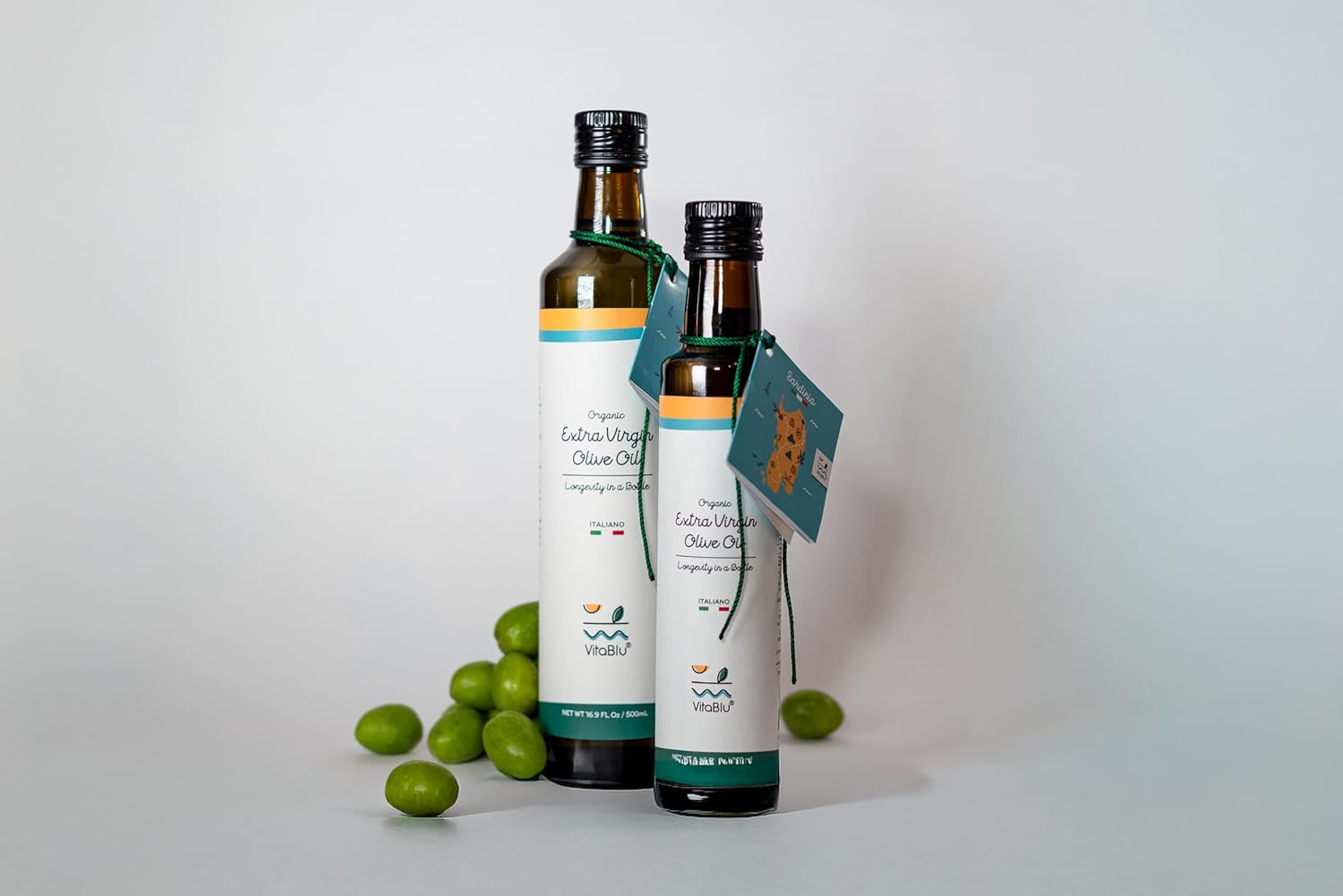 VitaBlu Mediterranean Sardinian Organic Extra Virgin Olive Oil 250ml – High Polyphenols 771 mg/kg – New Harvest 24/25 – Mori-Tem Cold Press- Gift Tube Included