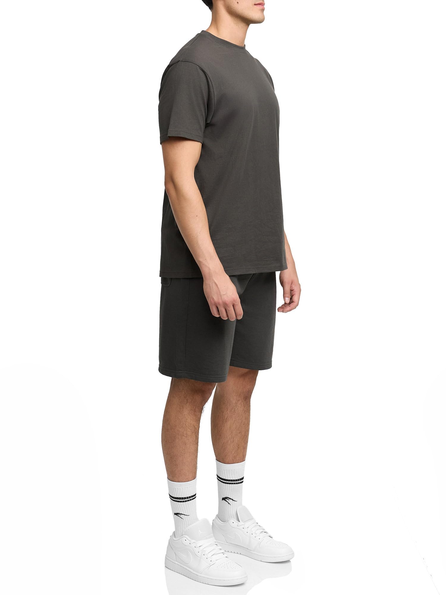 Indicode Herren Comfy Shorts & Shirt Set | Sweatshorts & T-Shirt Bundle aus Baumwollmischung
