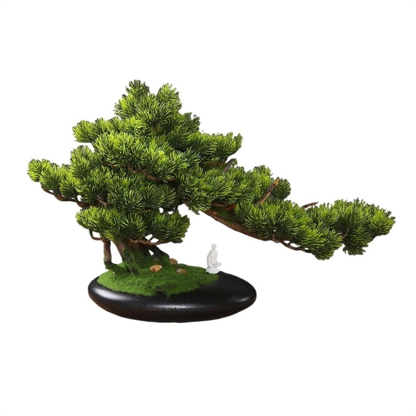 MYUYEE Artificial Bonsai Tree Living Room Entrance Tv Cabinet Furnishings Chinese Feng Shui Ornaments Simulation Bonsai Coffee Table Desktop Decorative Artificial Tree