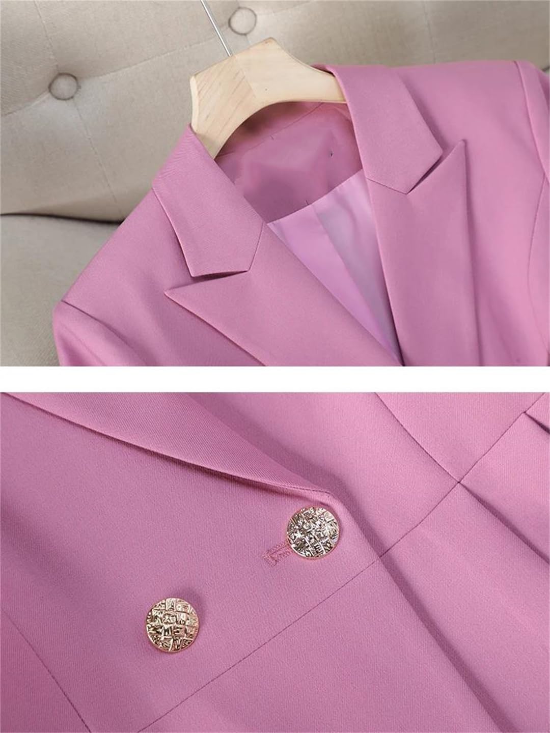Conjunto de 2 piezas de pantalón elegante para mujer, blazer y pantalones de ajuste a medida, ropa formal para oficina y negocios