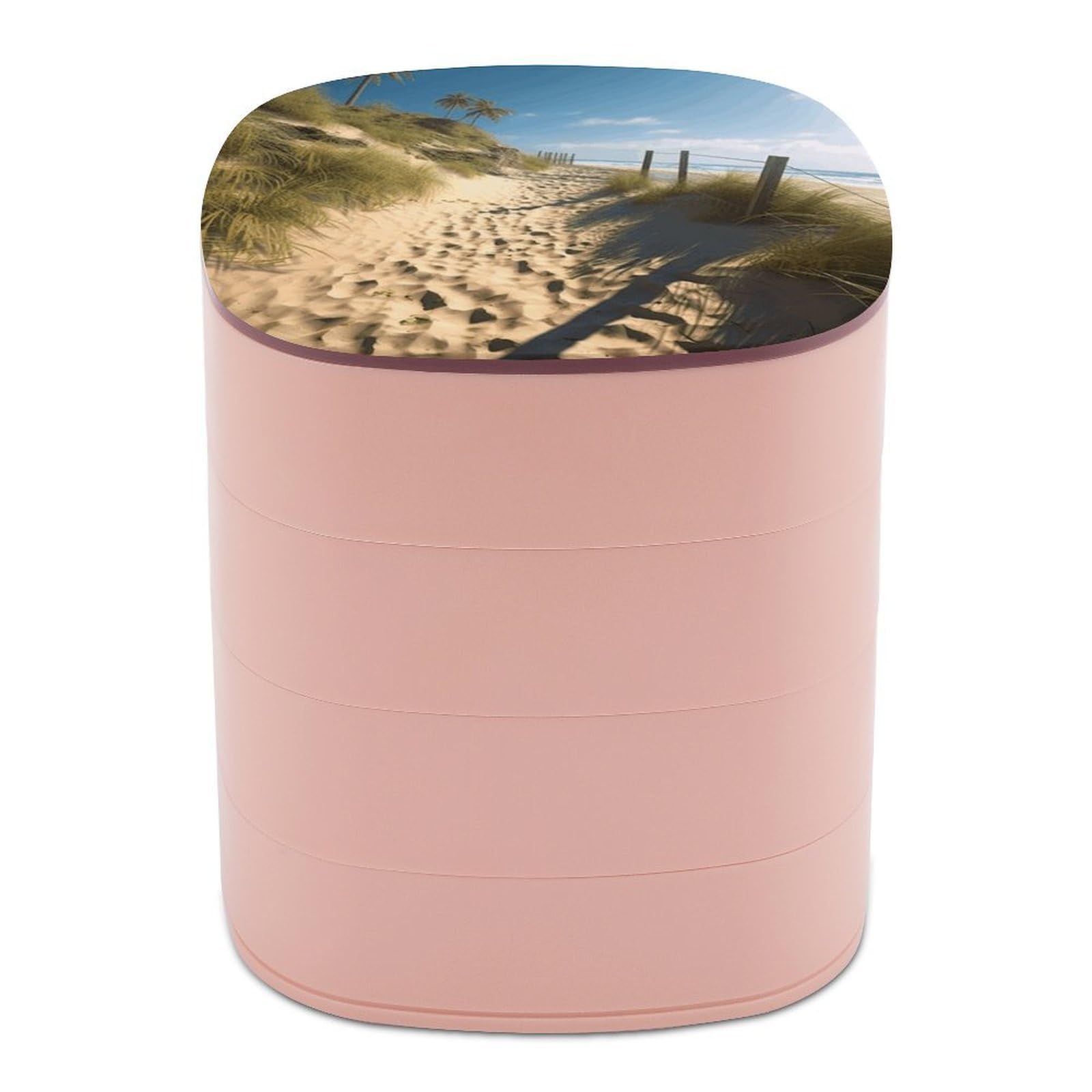 Boîte à bijoux plage 4 niveaux : sublimez votre coiffeuse estivale