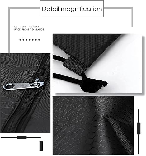 Miniatura 7 de Mochila con cordón, bolsa impermeable con cordón de extracción con bolsillo con cremallera, bolsas de gimnasio con cordón para hombres y mujeres,