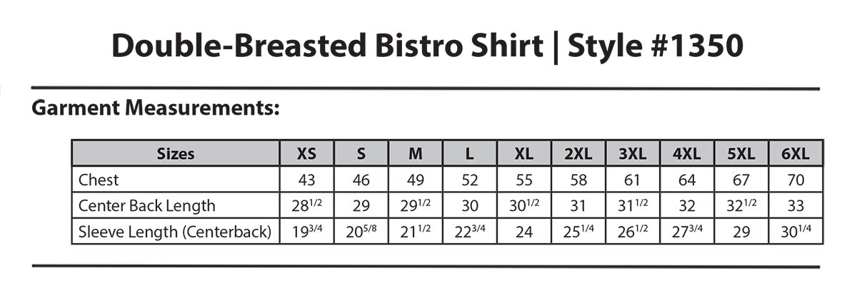 Edwards Garment Double Breasted Short Sleeve Server Shirt, Black, Large