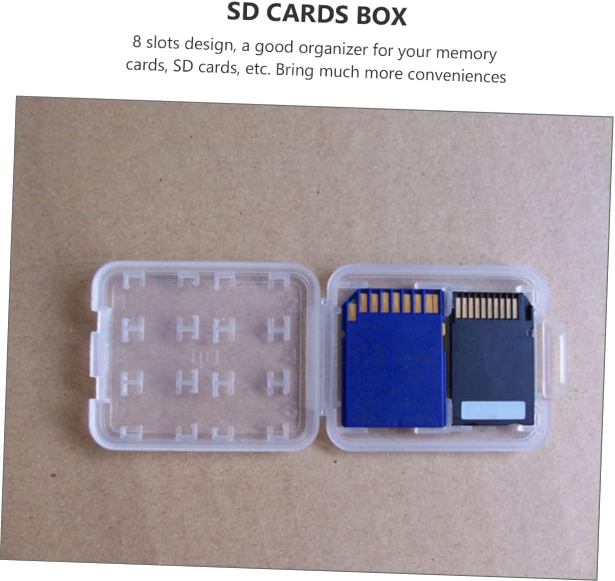 HOMSFOU 20pcs Memory Card Storage Box Keeper Organizer Ergonomic Locking System Case for and Cards for Storage and
