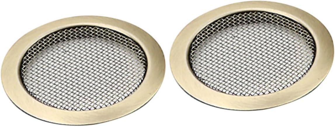 Yardwe 2pcs Guitar Sound Hole Covers Bronze Lid Inserts Acoustic Guitar Resonator Screen