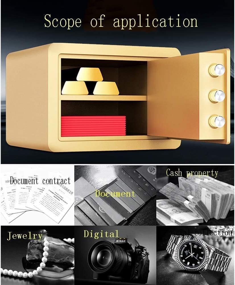 Safes Tresor mit zahlenschloss Mechanischer Deposittresor 25cm feuerfest Schlüssel Schrank Mini Bedside geldkassette Büro Schmuck Kabine Einwurftresor GIFT,C