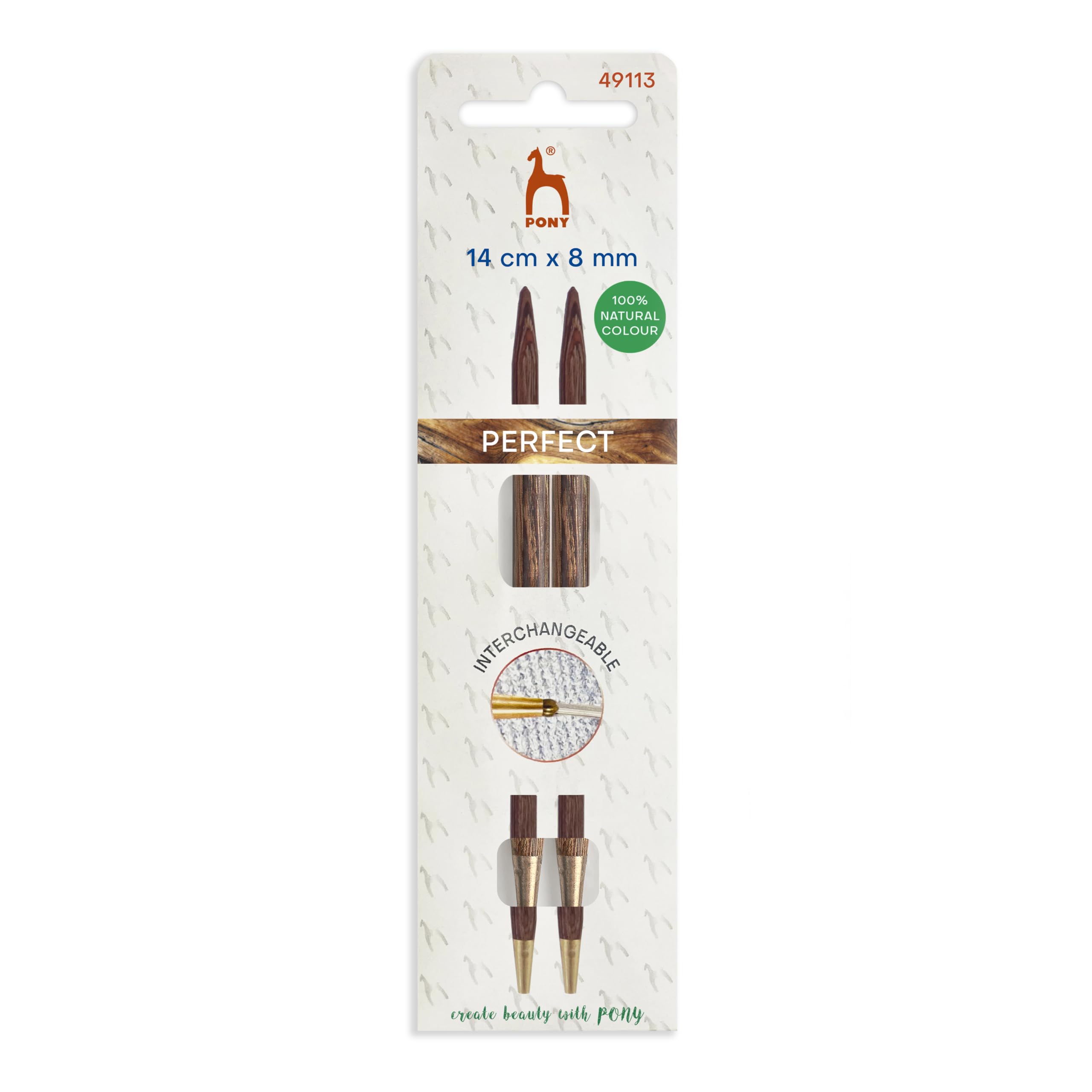 Pony Perfect Circular Interchangeable Knitting Pins - 14Cm x 8.00mm