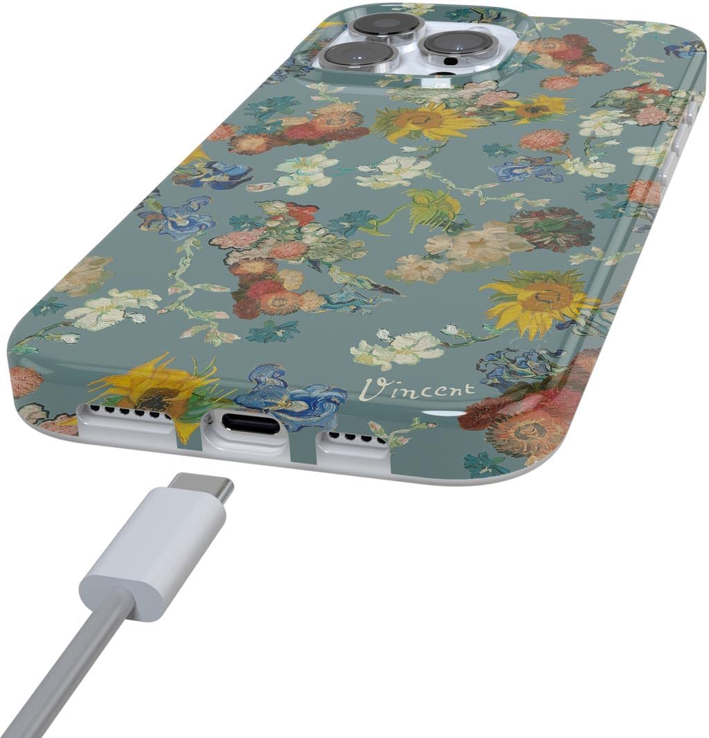 Casely iPhone 16 Pro Case | Van Gogh | Vincent's Flowers | Compatible with MagSafe | Classic Ultra Slim Design