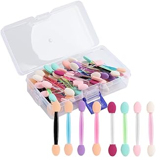 50PCS Chrome Nail Powder Applicator Brushes, Disposable Eyeshadow Applic...