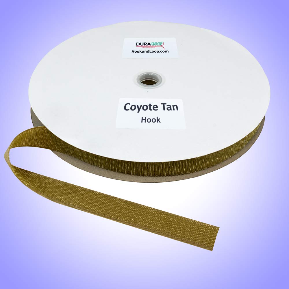 DuraGrip® Brand - 1" Coyote Tan Hook Sew-On | Hook Side Only, Loop Side Sold Separately