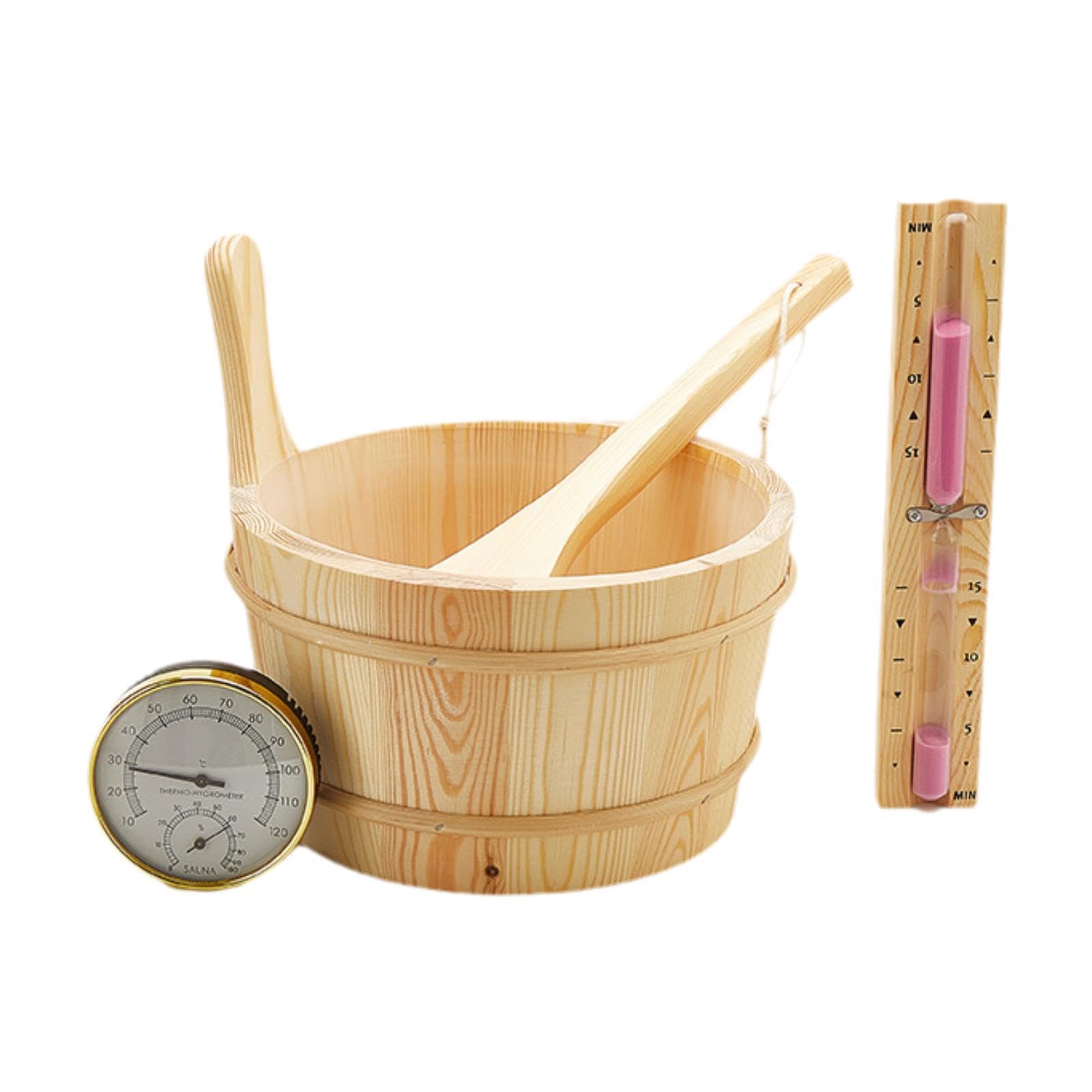 Cubo de Madera para Sauna Y, Cubo de Agua de Gran Capacidad para Spa Y Baño de