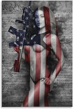 Posters American Flag Hot Girl Sexy Girls Women Babes Cool Wall Decor Art Print Poster Canvas Painting Posters And Prints Wall Art Pictures for Living Room Bedroom Decor 12x18inch30x45cm Unframe-st