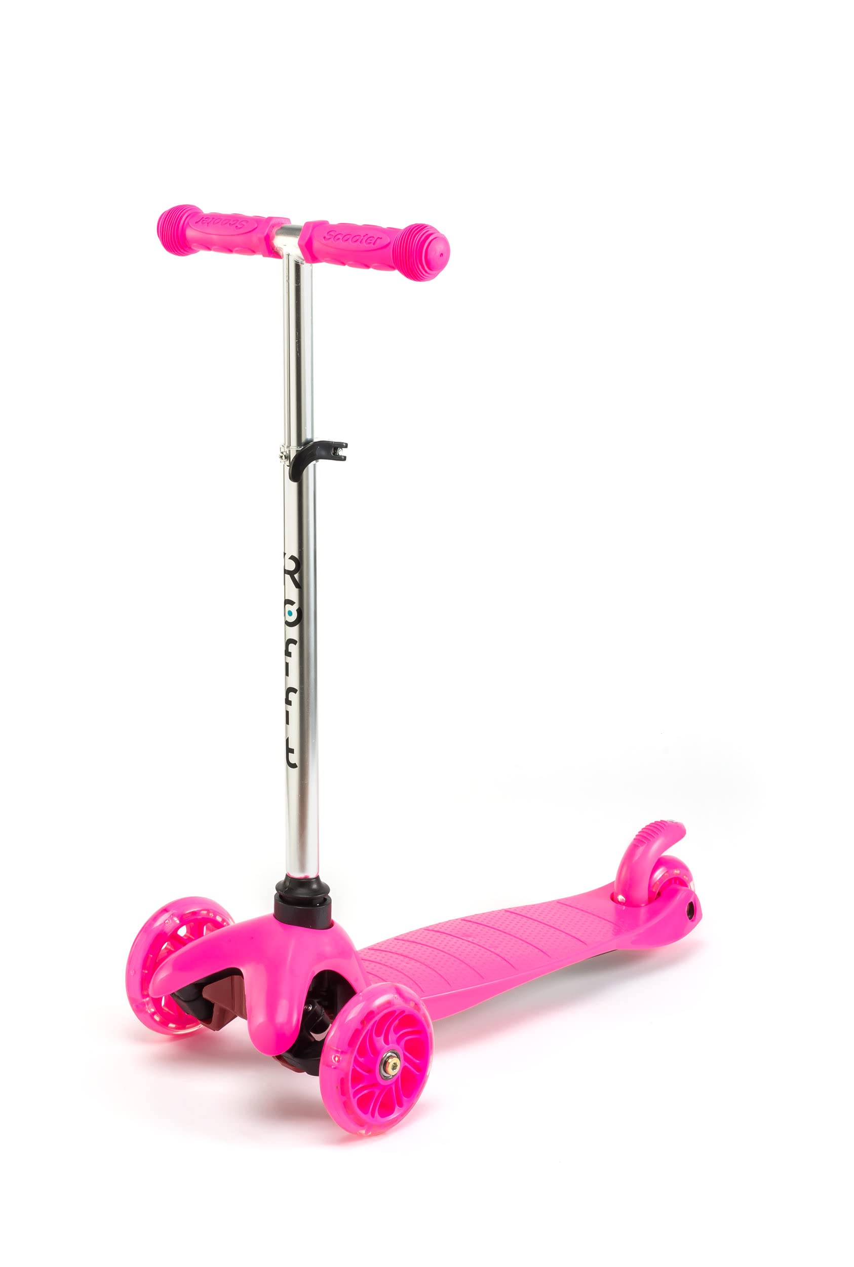 Scooter for Kids Ages 3-5 - Wide Deck & Light Up Wheels, Self Balancing Kids, Toys for Boys & Girls, Adjustable Height, Aluminum T-Bar