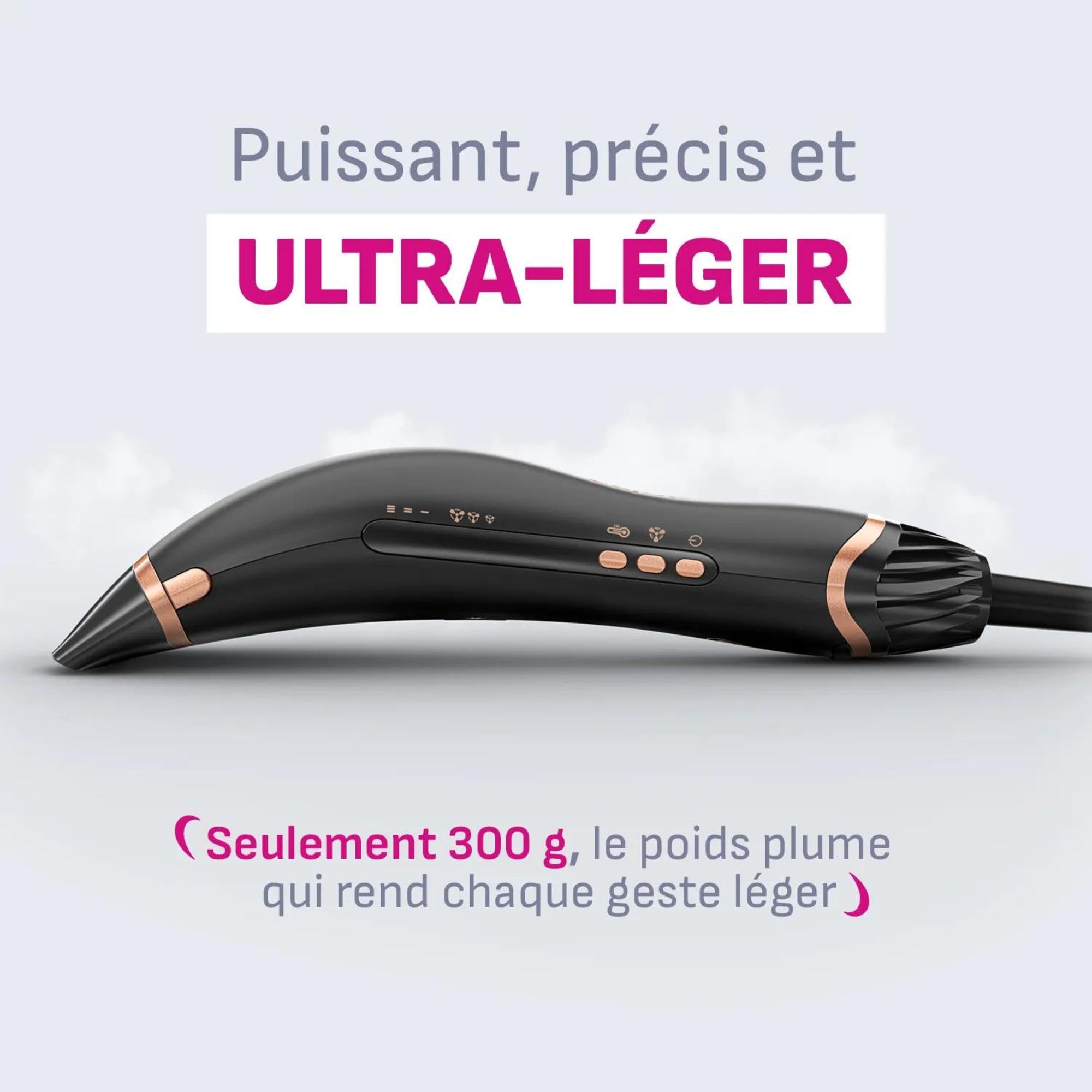 Calor Air Motion, Sèche-cheveux lissant, Design révolutionnaire, Léger, Puissant, Moteur digital, Effet Coanda, CF8C20C0