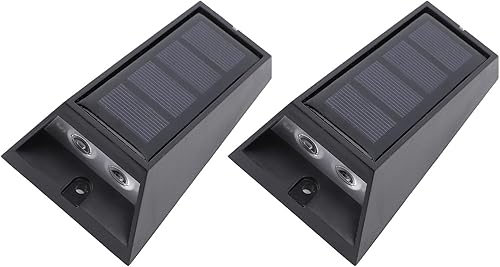 Miniatura 3 de Walfront Luces solares para vallas, LED que cambian de color, iluminación exterior con sensor de movimiento para patio, jardín y escalones