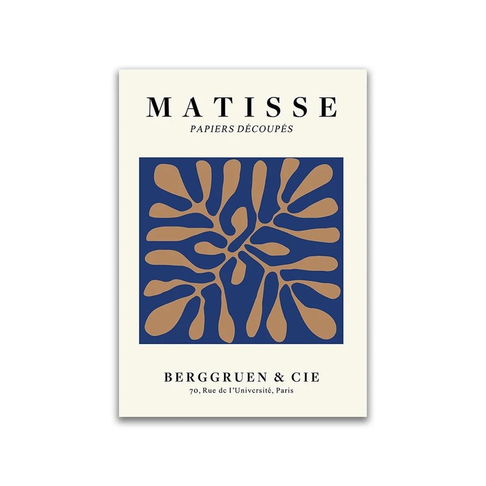 Tableau Décoration Murale Moderne Matisse Bleue Image Imprimée sur Toile