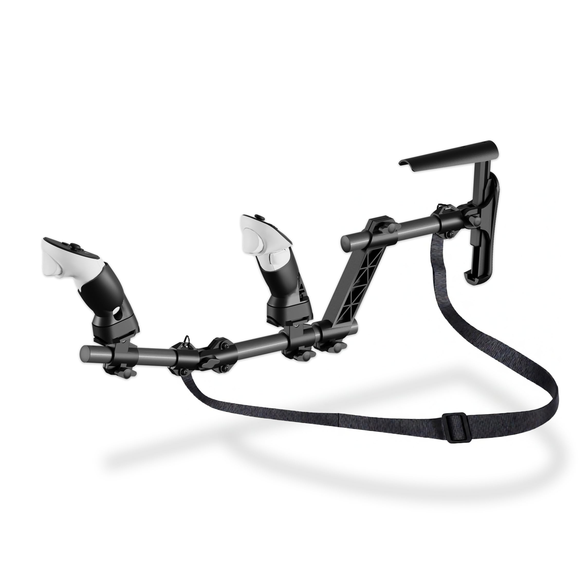 Moginno M3 VR Gun Stock Compatible with Meta/Oculus Quest 3/3S/2/Pro Controller Accessories, Magnetic Gunstock Rifle Adapter with Shoulder Strap, Enhance FPS Games Reality Control Feel, Black