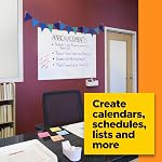 Post-it Surface de film de tableau blanc pour murs, portes, tables, tableaux de craie, tableaux blancs, et plus, amovible, stain-proof, installation facile, 3 ft x 2 Ft Roll, blanc, 3 x 2 Pieds (DEF3x2)