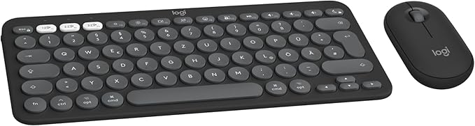 Logitech Pebble 2 Combo for Mac, Disposición QWERTZ Alemán, Grafito