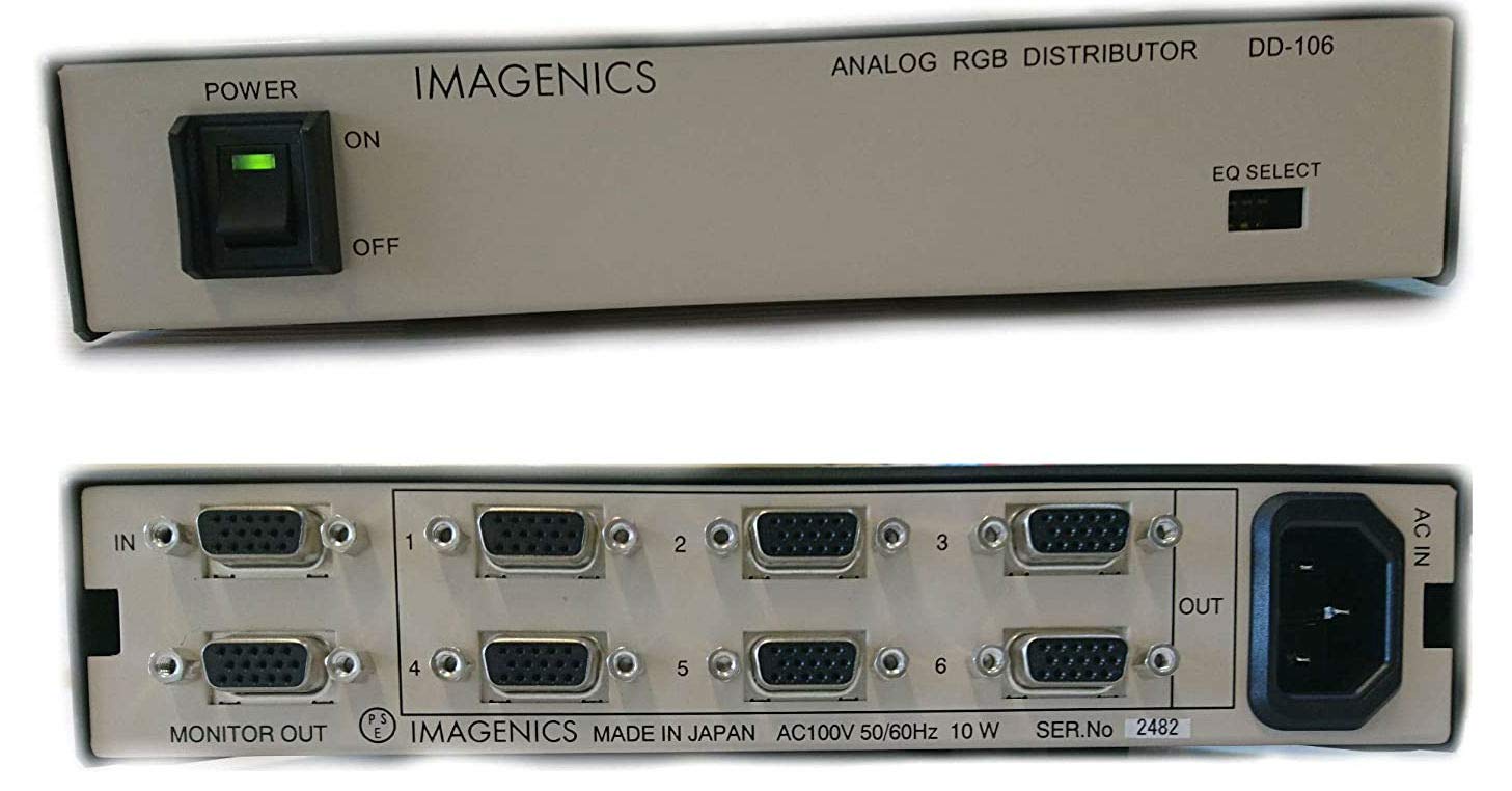 IMAGENICS DD-106 アナログ D-Sub分配器 ① Amazon | IMAGENICS (イメージニクス)1入力7出力 アナログRGB分配器 DD
