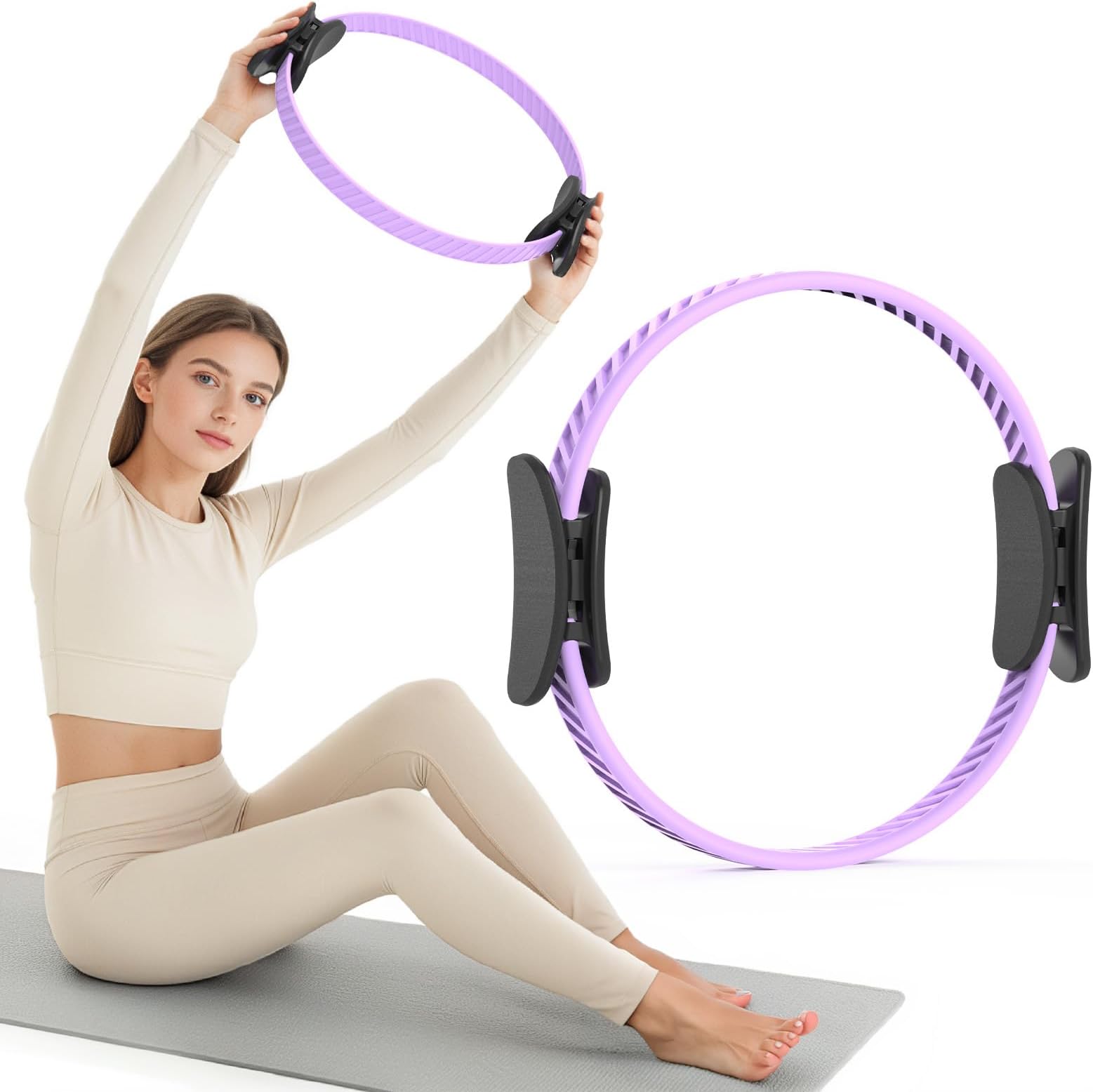Pilates Ring, Pilates Equipment – 14.5" Home Pilates Circle,Better me Essentials Magic Pilates for Workouts