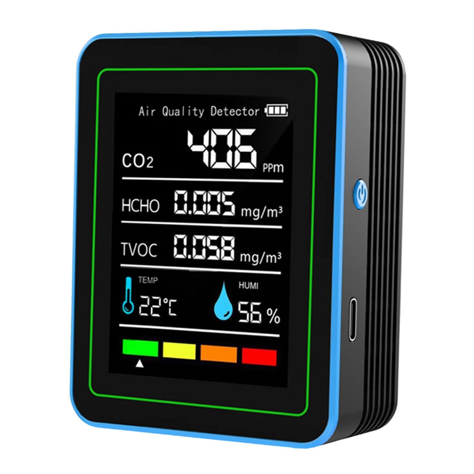 Air Quality Meter Temperature and Humidity Tester for Yard Warehouse Kitchen Black | Business & Industrial | Electrical & Test Equipment | Test Measurement & Inspection-image-8