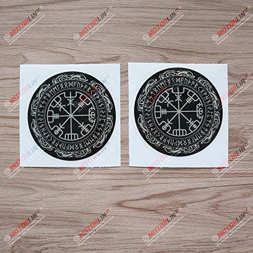 Helm of Awe Car Sticker Decal Vinyl Vegvisir Viking Compass Rune Style a