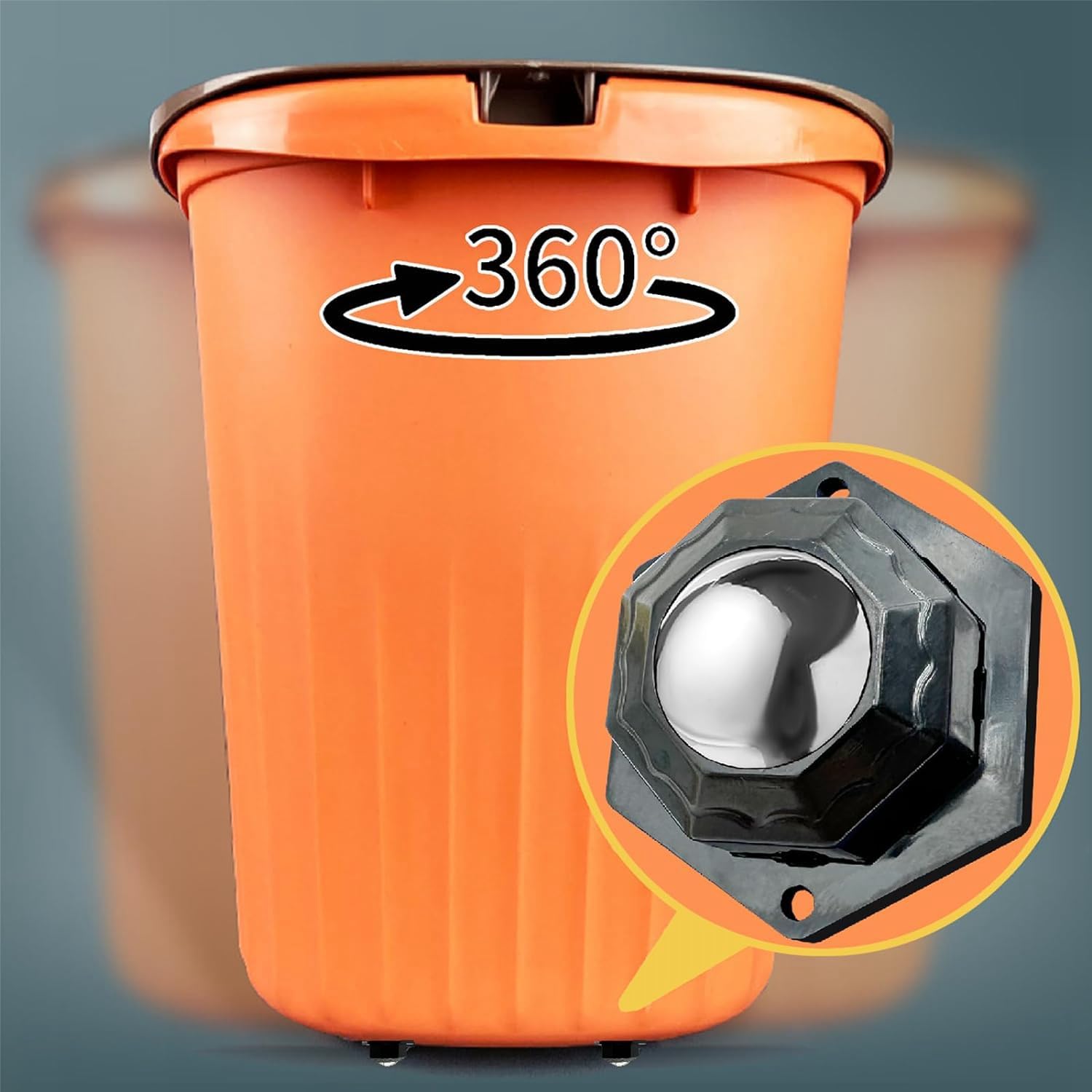 Mini Swivel Casters Wheels, DanziX 360 Degree Rotating Casters, 16