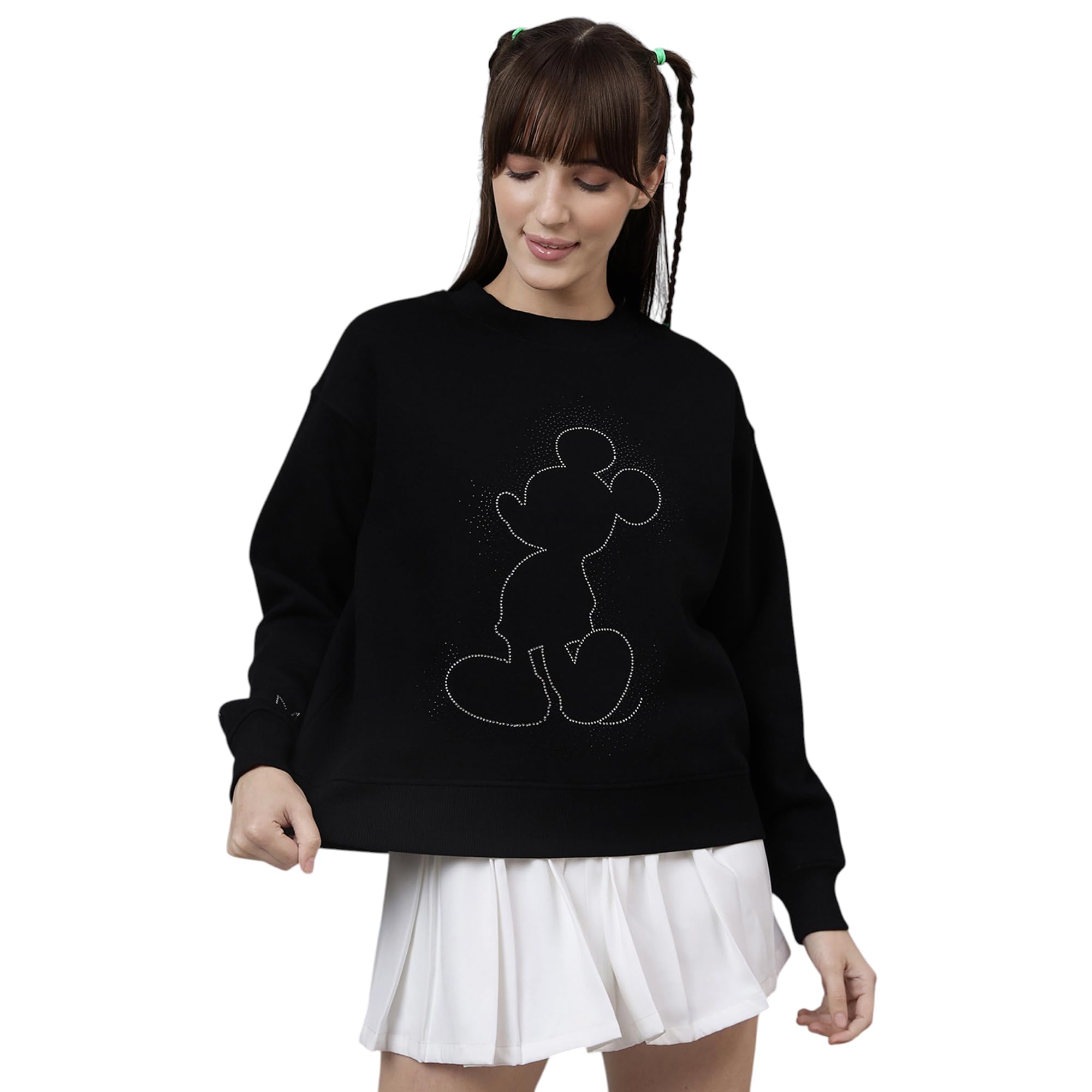 free authority Official Mickey & Friends Printed Relaxed Fit Sweatshirt for Women-picture-39