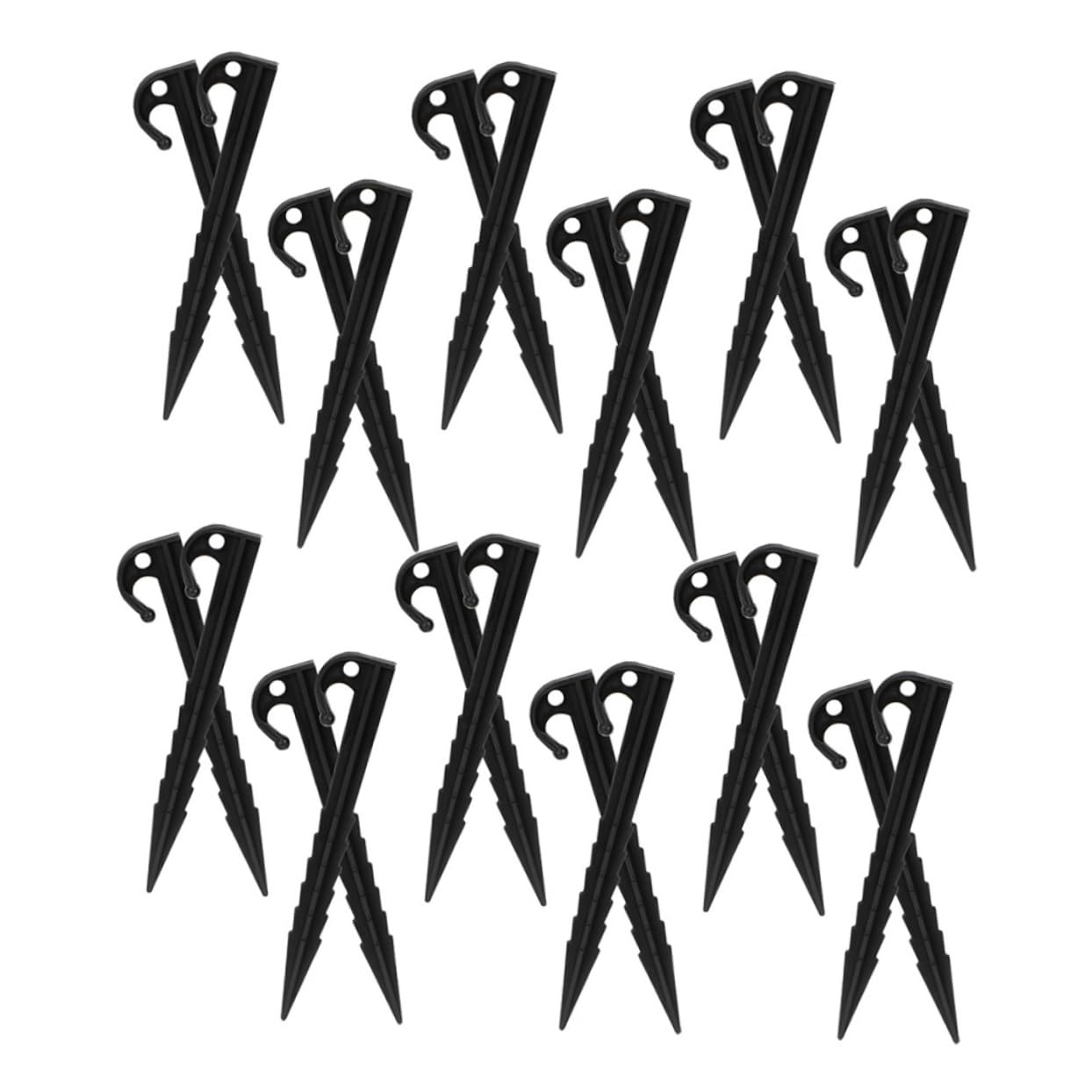 Supvox 3 Sätze Heringe Tent Poles Zeltschrauben Zeltbefestigungsnagel Zeltstangen Im Freien Pavillon Zelt Campingzubehör Erdspieße Zur Befestigung Von Zelten Plastik Pp Black 40 Stück * 3